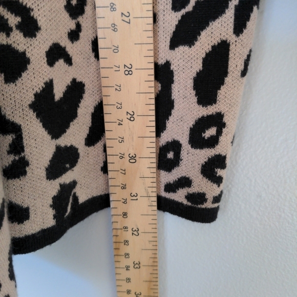 Jones New York Sweater Blazer Women's Large Animal Print Cotton Wool Long Sleeve - Picture 7 of 10